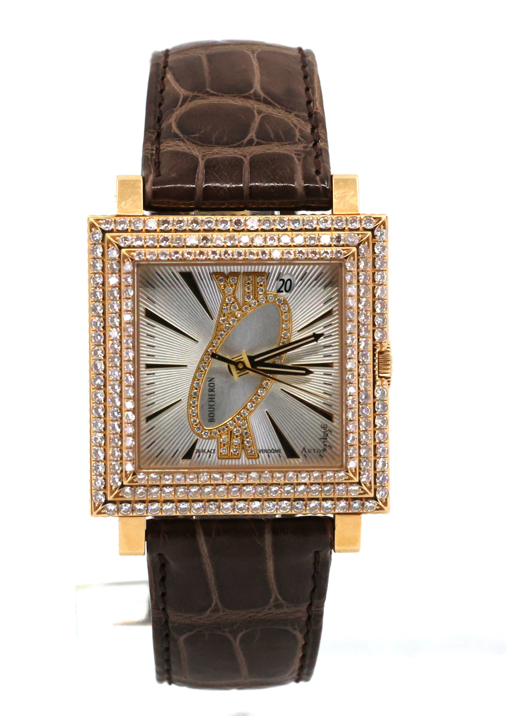 Boucheron La Carree 18k Gold Diamond Watch, Box/Papers