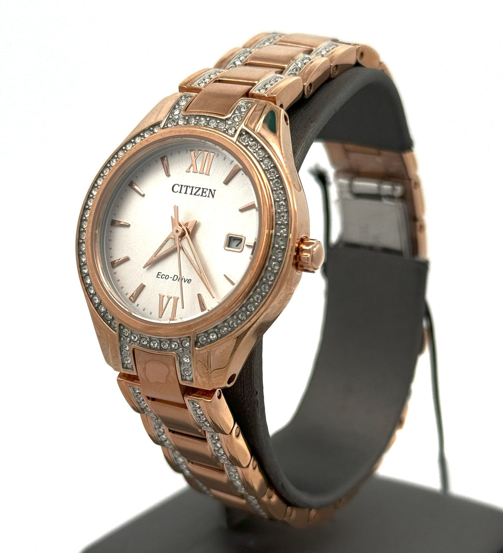 Citizen Silhouette Crystal Women's Watch silver tone dial 30MM, FE1233-52A