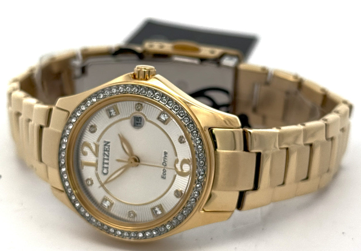 Citizen Crystal Eco Drive 30MM Ladies Watch, FE1147-79P