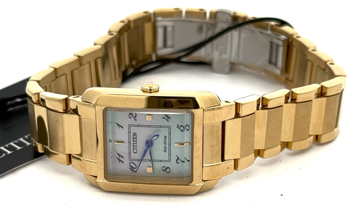 Citizen Bianca Gold Tone Stainless Steel White dial 22mm Watch, EW5602-57D