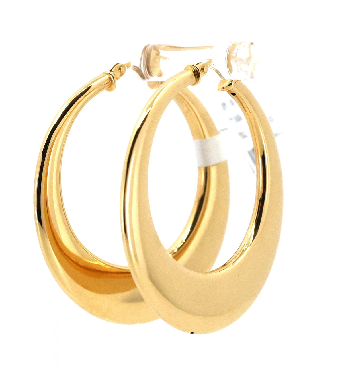 18K Yellow Gold Hoop Earrings 5.9g, S