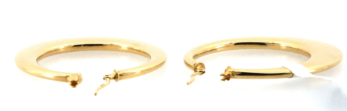 18K Yellow Gold Hoop Earrings 5.9g, S
