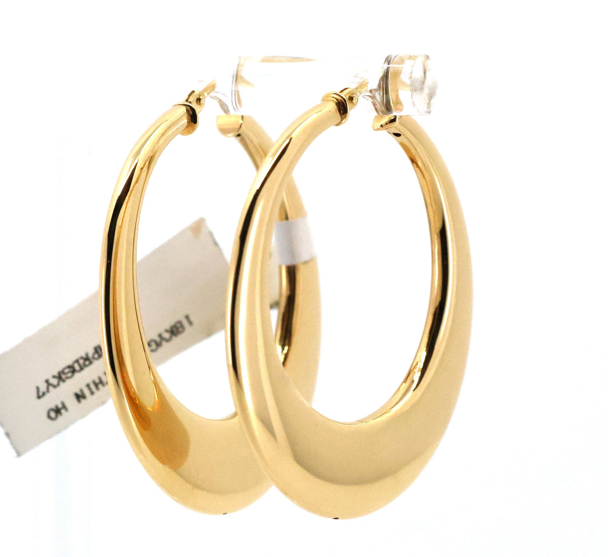 18K Yellow Gold Hoop Earrings 5.9g, S