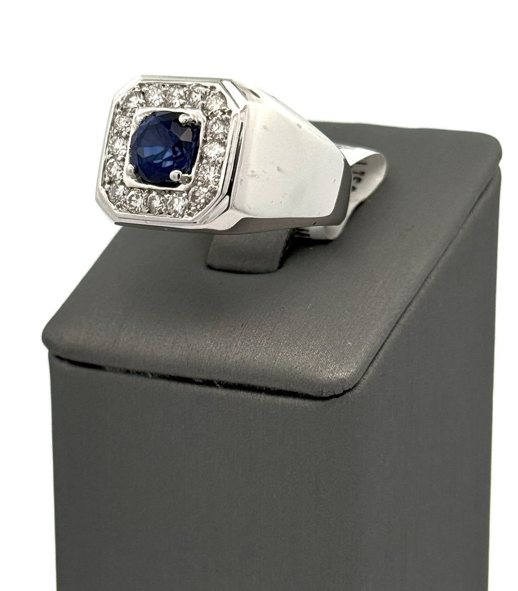 14k White Gold 1.75 CT Diamond Men's Ring, S108586