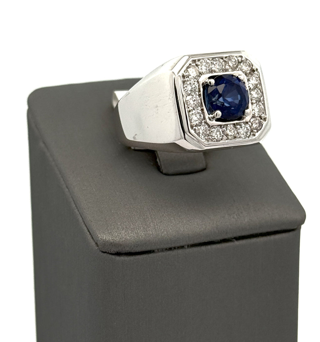 14k White Gold 1.75 CT Diamond Men's Ring, S108586