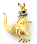 18k Yellow Gold Kangaroo Brooch 21.9g, S100801