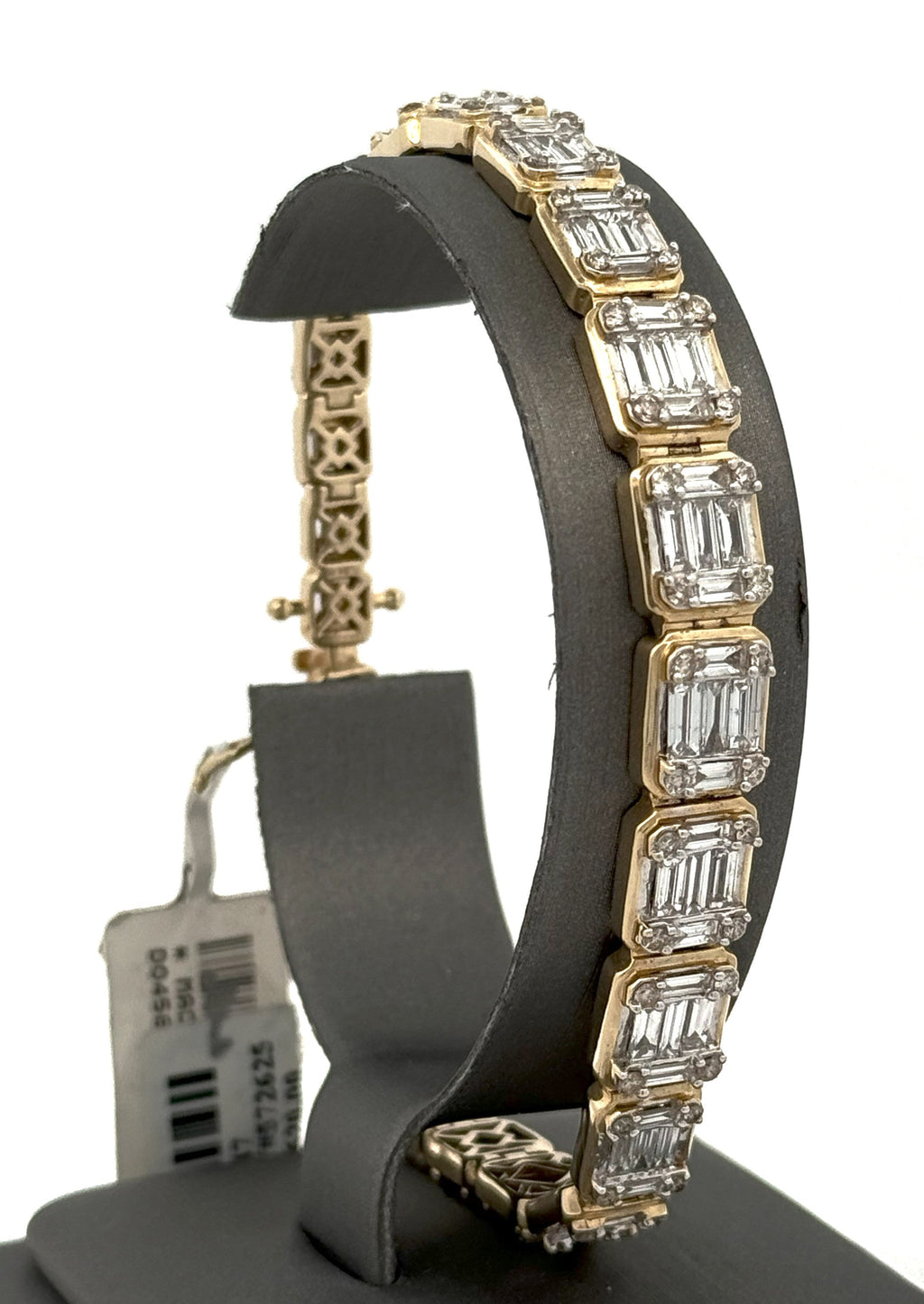 14k Yellow Gold 10.50 CT Baguette Diamond Bracelet, S106947