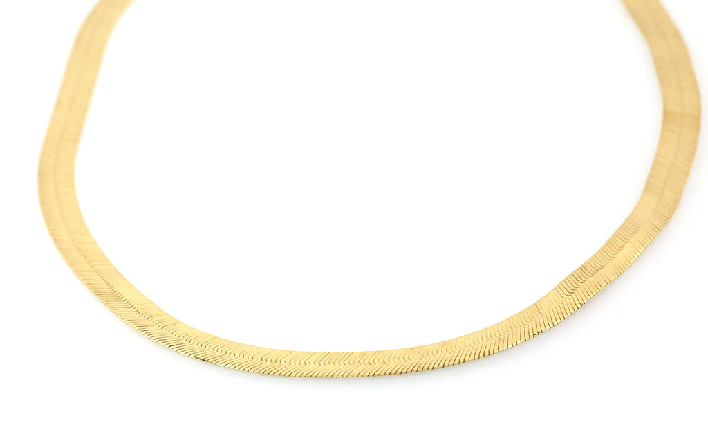 14k Solid Yellow Gold Herringbone Necklace Chain 20",20.9g, S