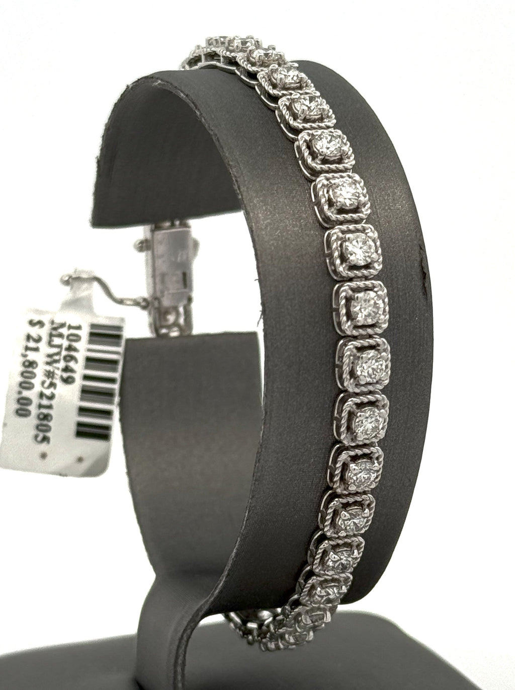 14k White Gold 4.42 CT Diamond Tennis Bracelet, 7", 12.4gm, S104649