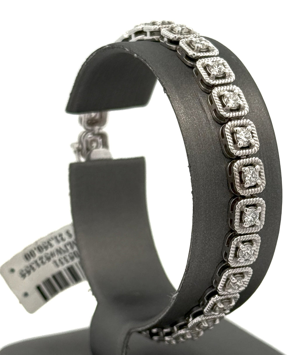 14k White Gold 3.50 Ct Diamond Tennis Bracelet, 20g, 7", S105331