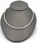 14k White Gold 10.0 CT Diamond Tennis Necklace, 25.7G, 21" S108536