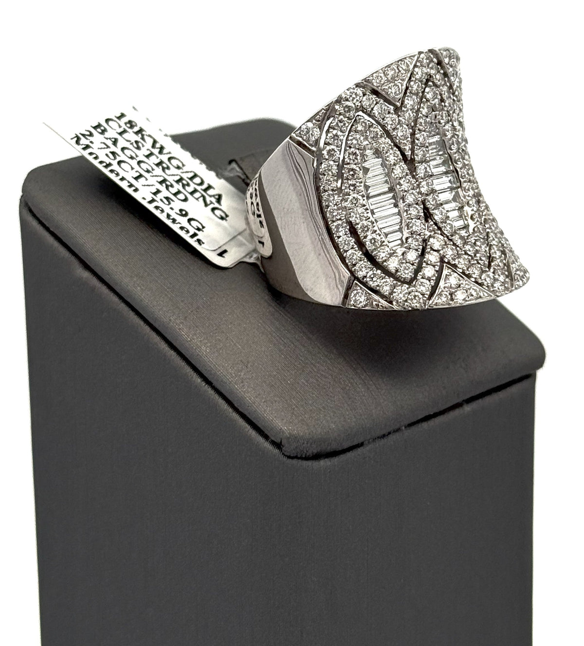 18K White Gold 2.50 CT Diamond Cluster Ladies Ring, S16654
