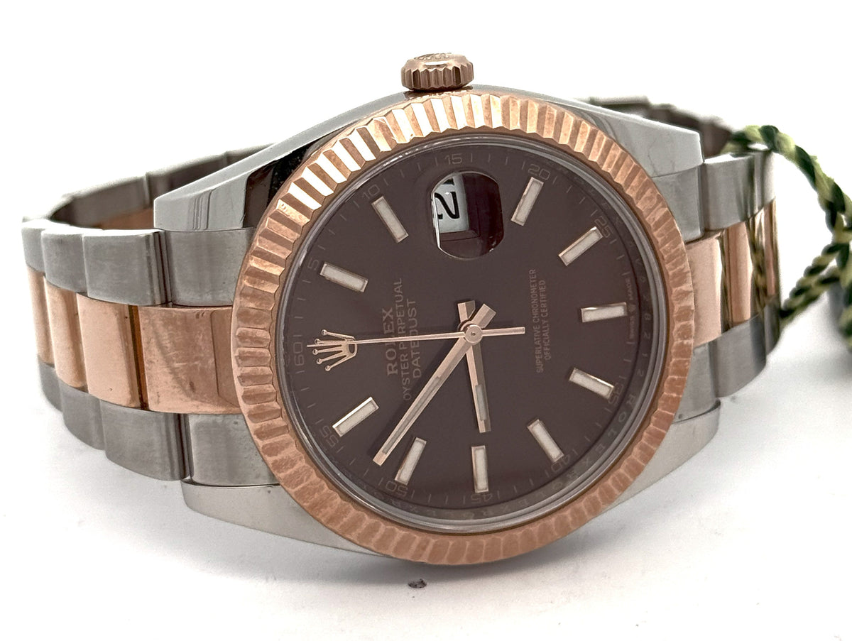 Pre-Owned Rolex Datejust 41mm, 2 tone 18k Rose Gold Watch, 126331, S107112