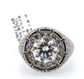 14k White Gold 4.80 CT Lab Diamond Men's Ring, S109099