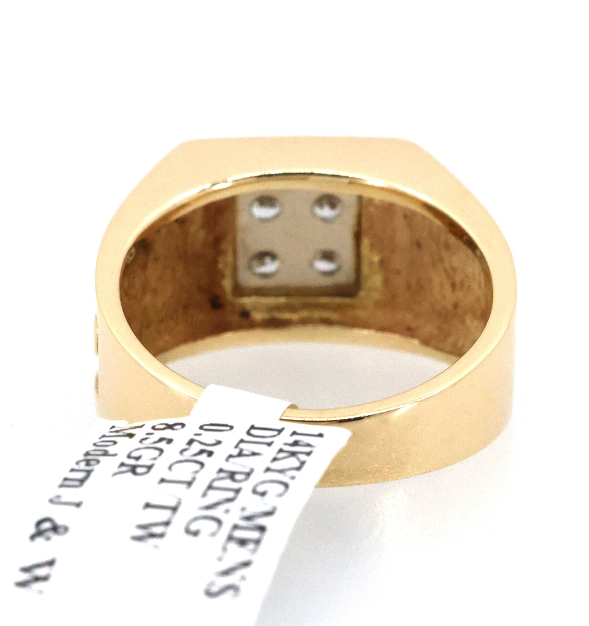 14k Yellow Gold 0.25 CT Diamond Men's Ring, S100723