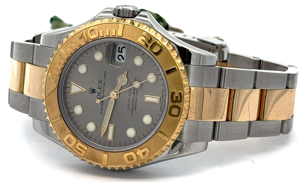 Pre-Owned Rolex Yacht-Master 168623 Yellow Gold & Steel 35mm Midsize Watch, S106462