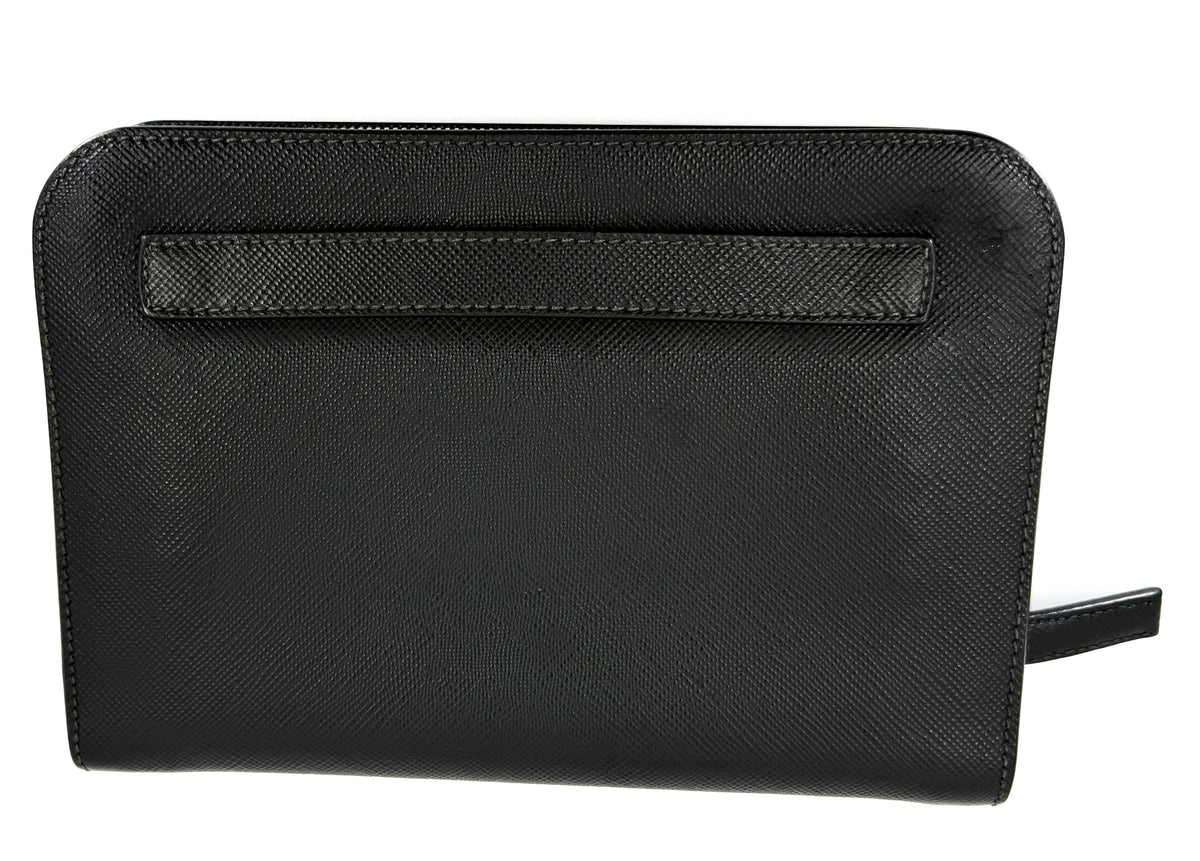 Prada clutch bag leather