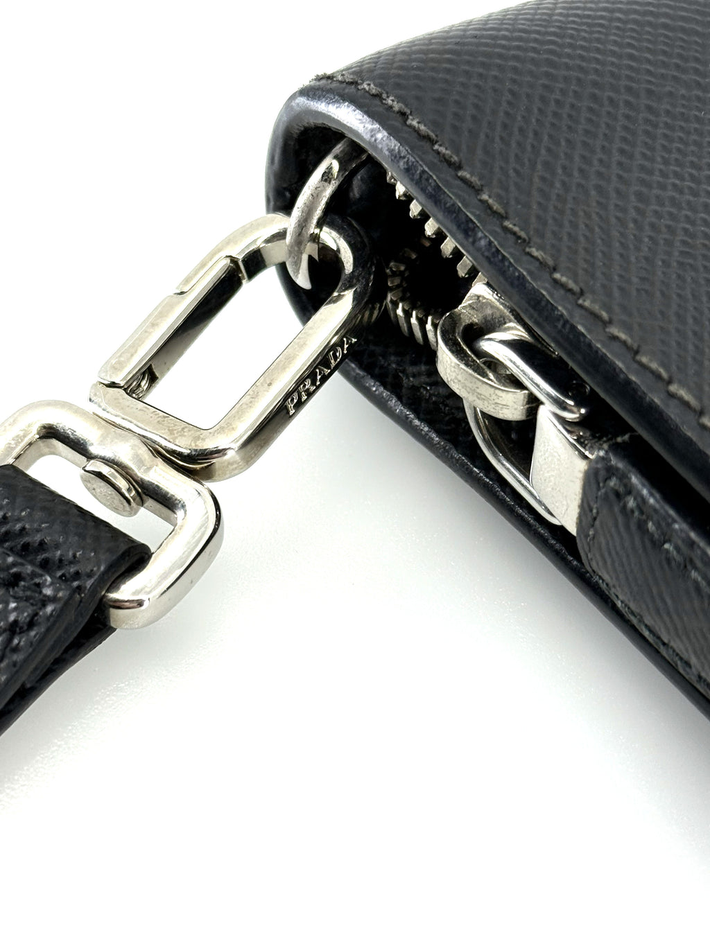 Prada clutch bag leather