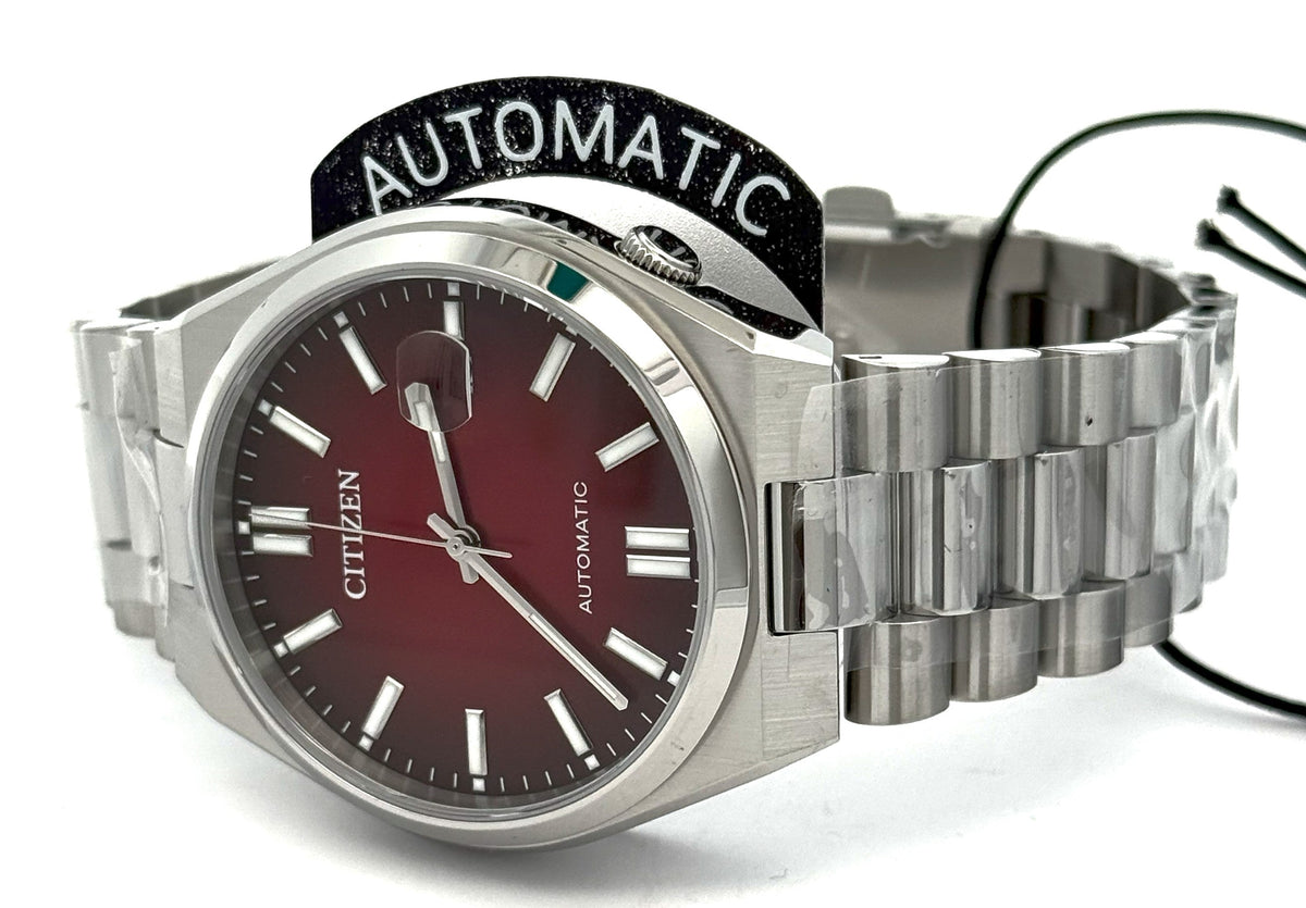 Citizen TSUYOSA Automatic Stainless Steel Red Dial 40mm Watch, NJ0150-56W