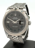 Pre-Owned Rolex Datejust 41mm Stainless Steel Watch 126334 Gold Fluted bezel S16463