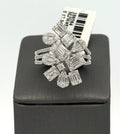 14k White Gold 1.75CT Baguette & Round Cut Diamond Ladies Ring, S108584