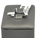18k White Gold 0.14CT Sapphire Humilis Aqua Sign Ring, 4.4g, Size 9.25, S107290