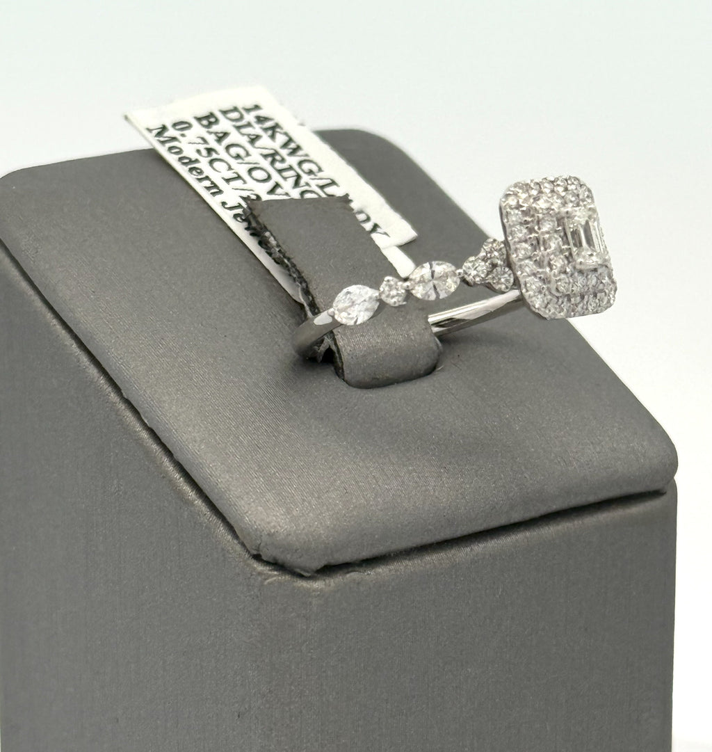 14k White Gold 0.50CT Diamond Engagement ring, Size 7, 2.9g, S16692