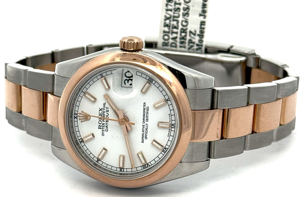 Pre-Owned Rolex Datejust 31mm - White Dial - 178241 Watch, S16365