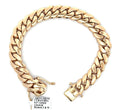 14k Yellow Gold Men's Miami Cuban Link Bracelet, Length 9.5", 118g, 13mm,S108672