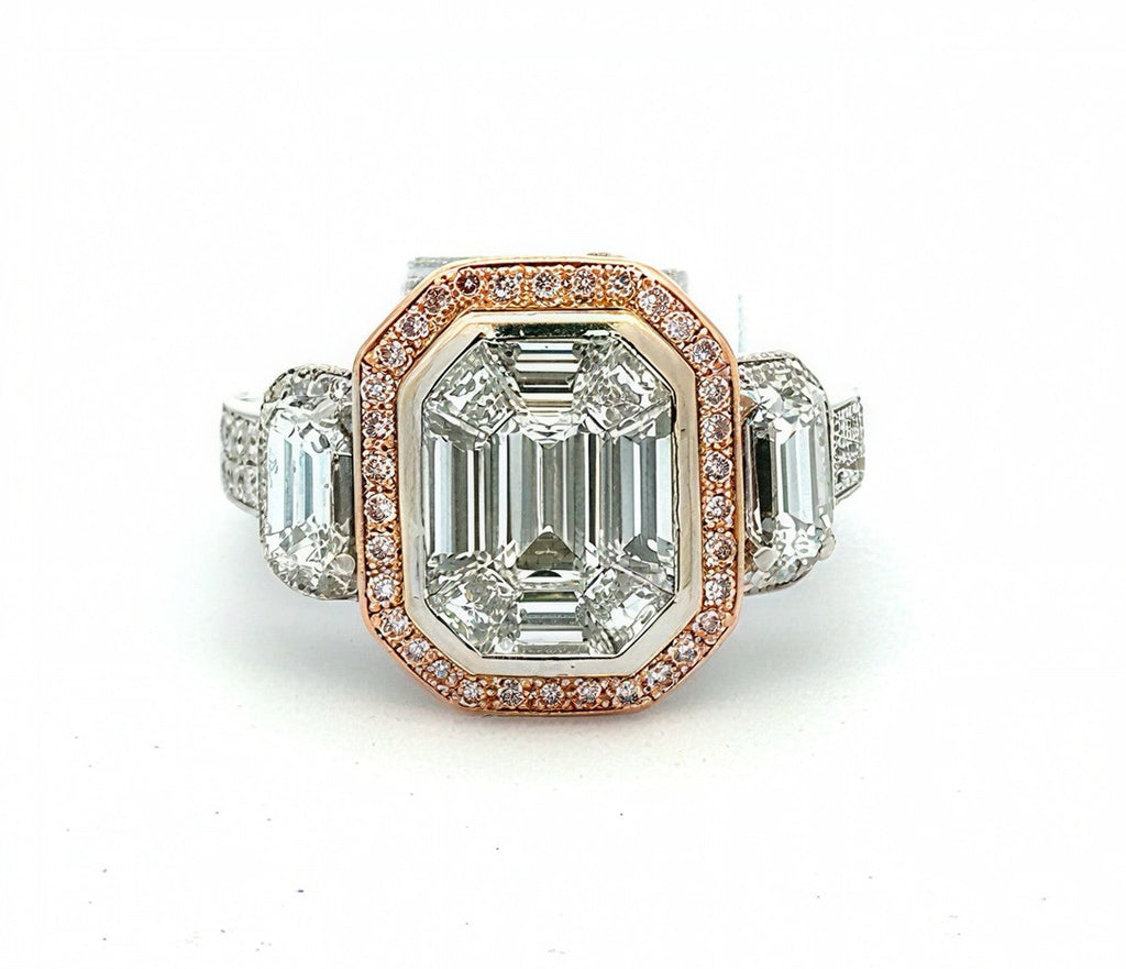 Simon G. 18k Rose & White Gold Ladies 2.50CT Diamond Ring, 9.5g, Size 7.5 S108677
