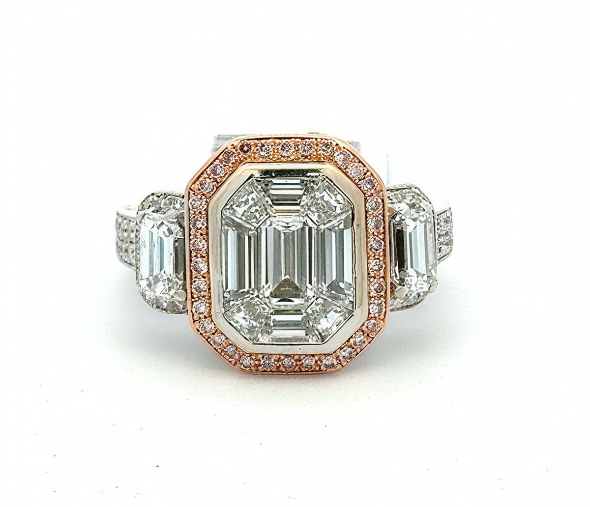 Simon G. 18k Rose & White Gold Ladies 2.50CT Diamond Ring, 9.5g, Size 7.5 S108677