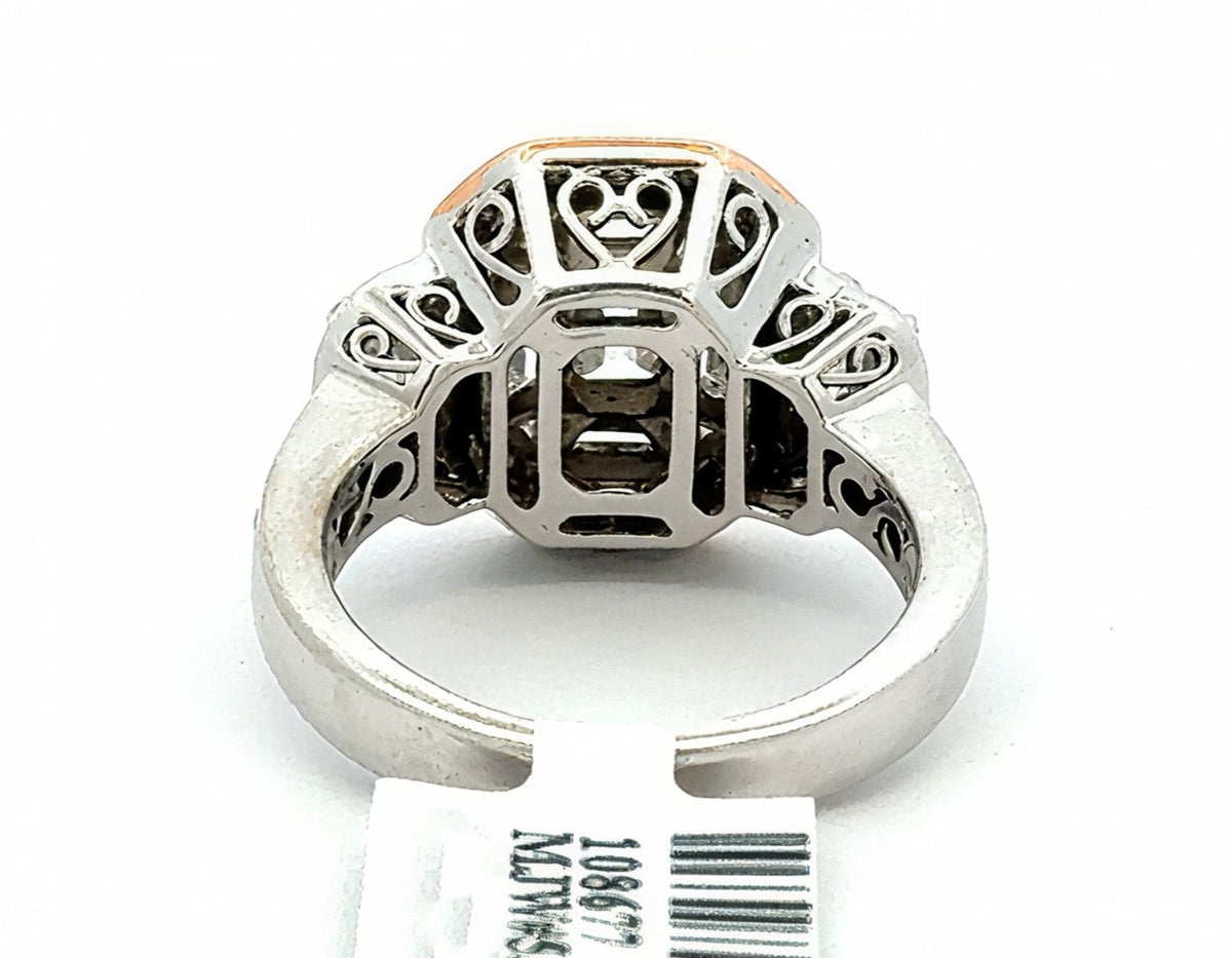 Simon G. 18k Rose & White Gold Ladies 2.50CT Diamond Ring, 9.5g, Size 7.5 S108677