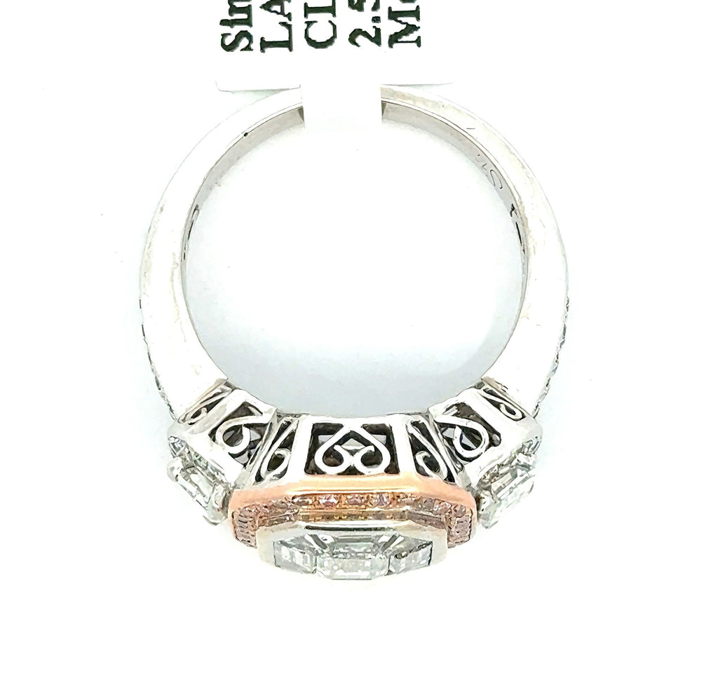 Simon G. 18k Rose & White Gold Ladies 2.50CT Diamond Ring, 9.5g, Size 7.5 S108677