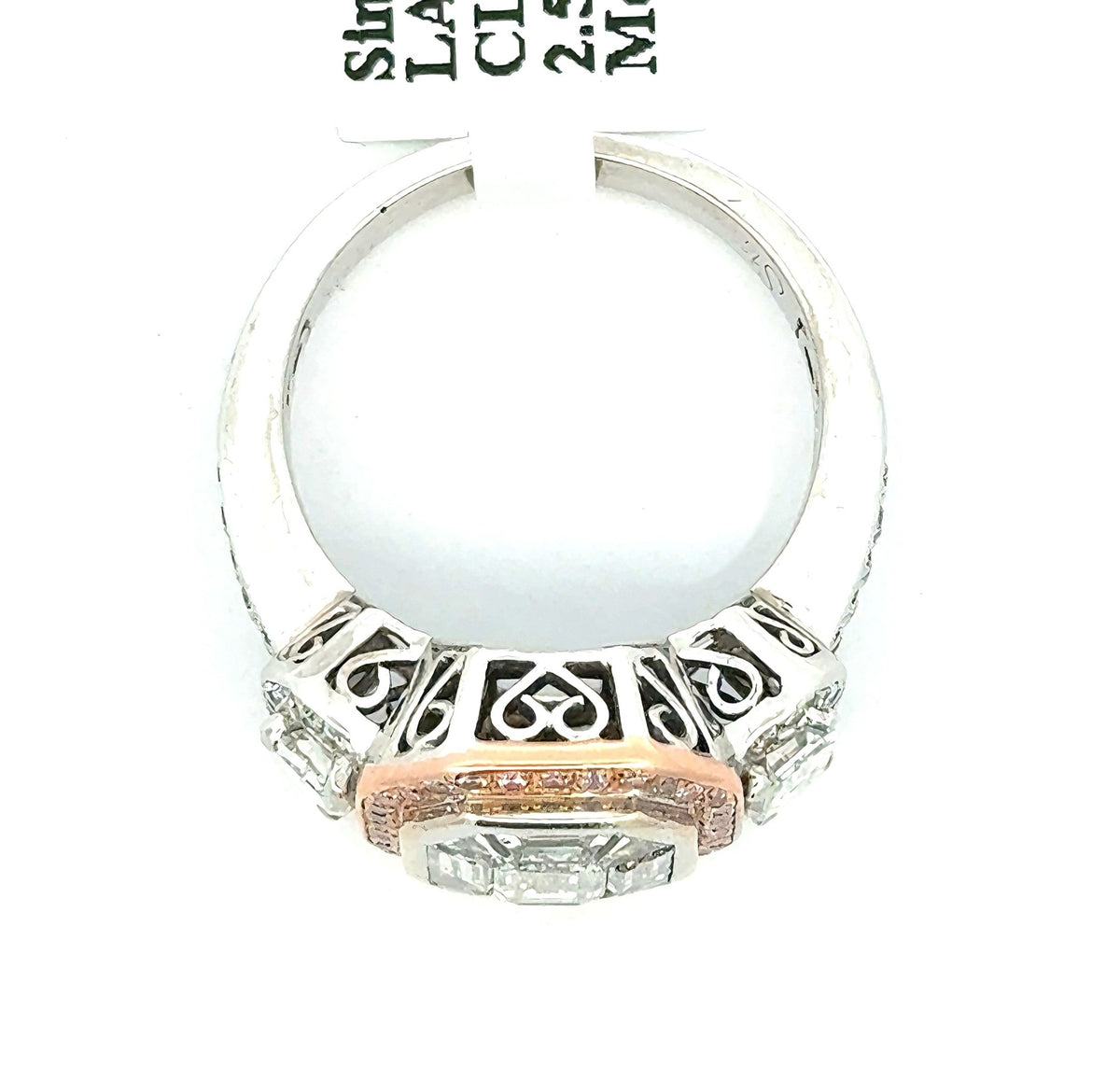 Simon G. 18k Rose & White Gold Ladies 2.50CT Diamond Ring, 9.5g, Size 7.5 S108677