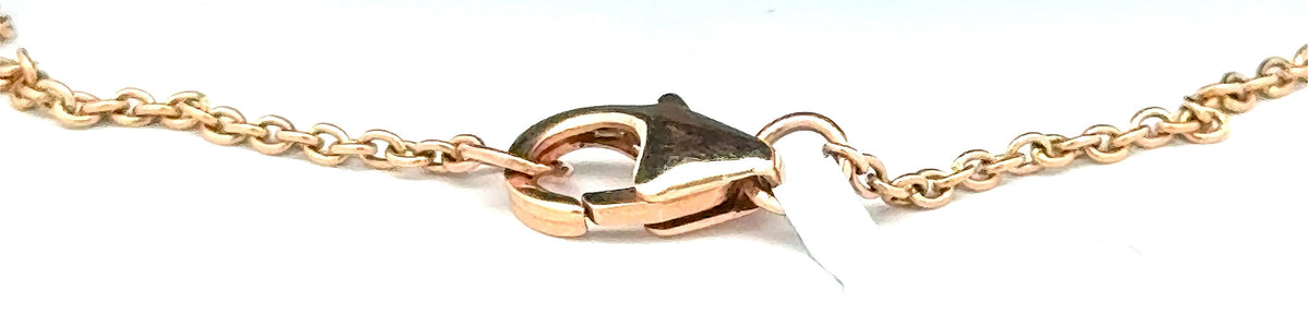 14k Rose Gold 2.00Ct Diamond & Ruby Pear-Shaped Pendant, 18", 4.3g, S16739