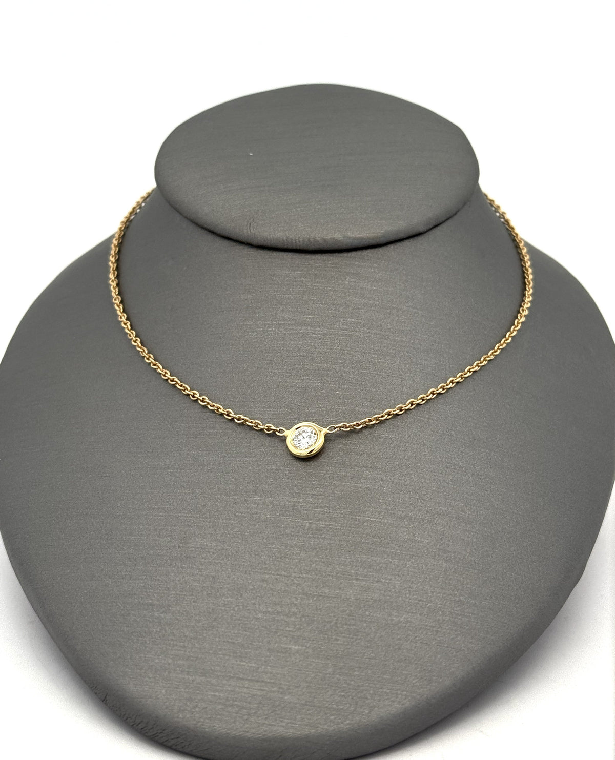 Roberto Coin 18K Yellow Gold Diamond Bezel Solitaire Necklace, S108738