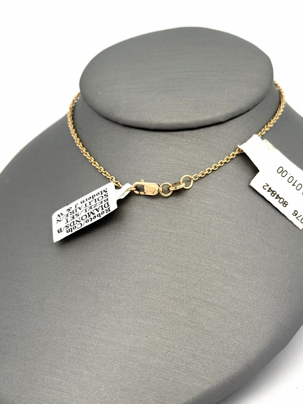 Roberto Coin 18K Yellow Gold Diamond Bezel Solitaire Necklace, S108738