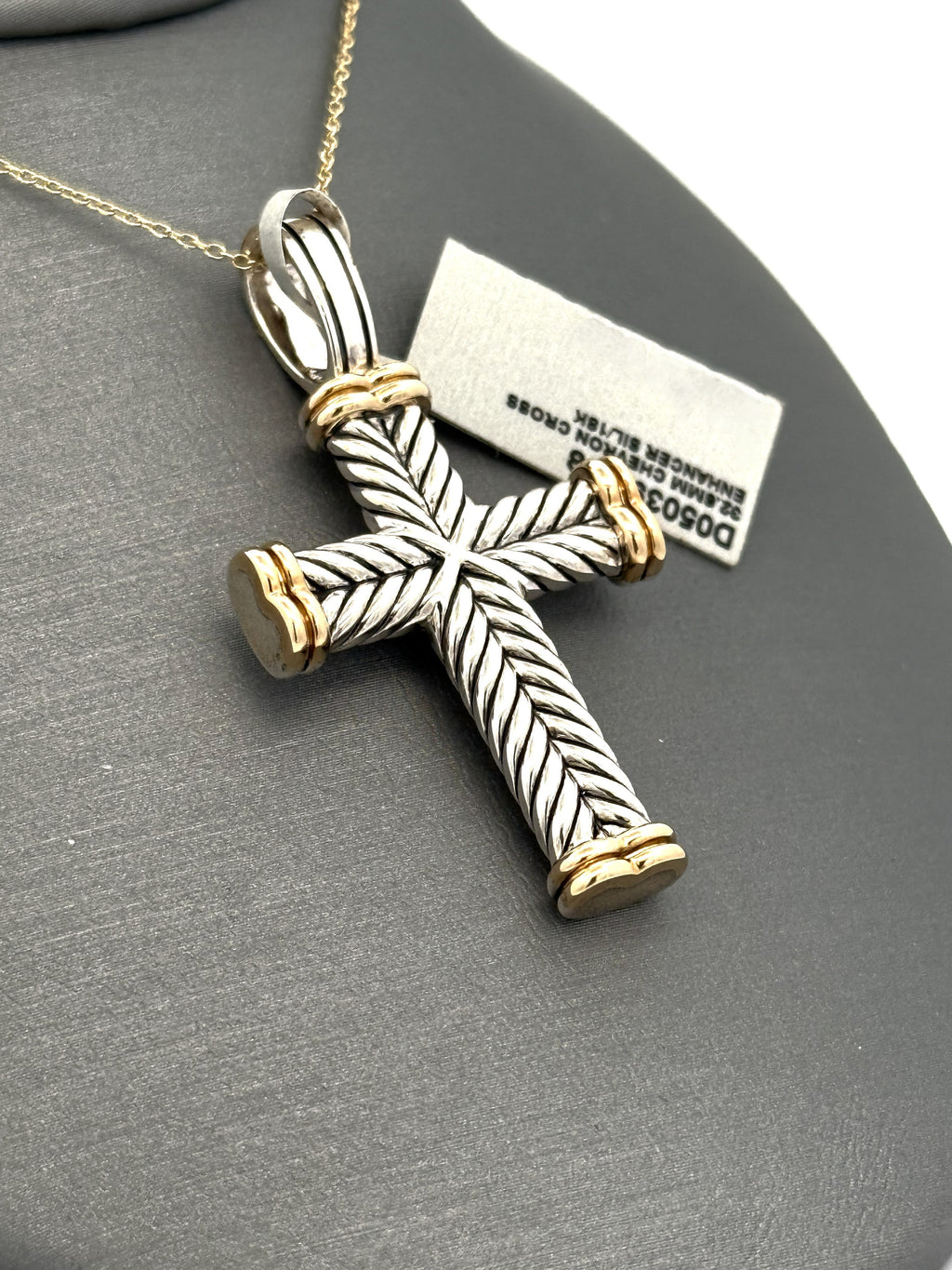 David Yurman Chevron Cross Pendant