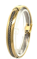 Men's David Yurman Classic Cable bracelet 18k YG & sterling silver 9" (Pre-owned)