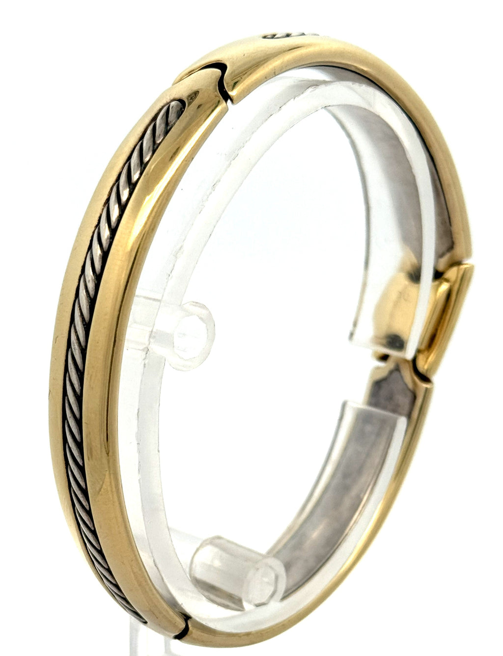 Men's David Yurman Classic Cable bracelet 18k YG & sterling silver 9" (Pre-owned)