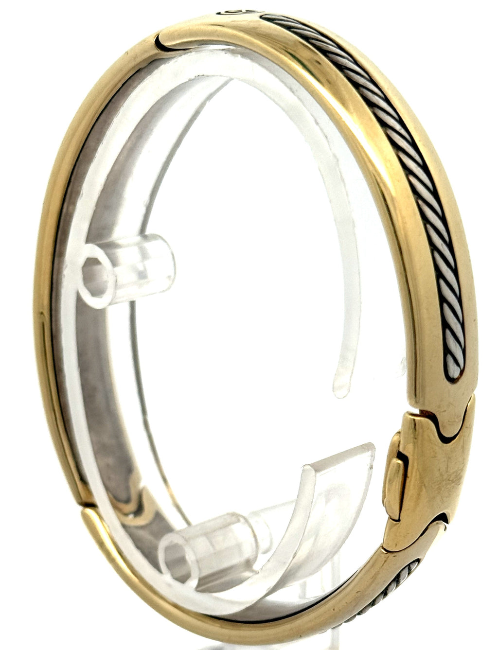 Men's David Yurman Classic Cable bracelet 18k YG & sterling silver 9" (Pre-owned)