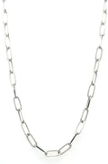 Platinum 950 Paper Clip Style Necklace - 9.9g Length - 18", S108160