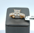 14k Yellow Gold 3.50 CT Diamond Princess Engagement Ring, 6.7g, Size 7, S16352