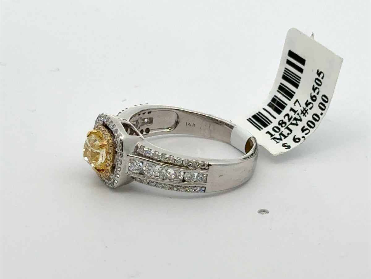 14k White Gold 1.25 CT Diamond Engagement Ring, 5.1gm, S108217