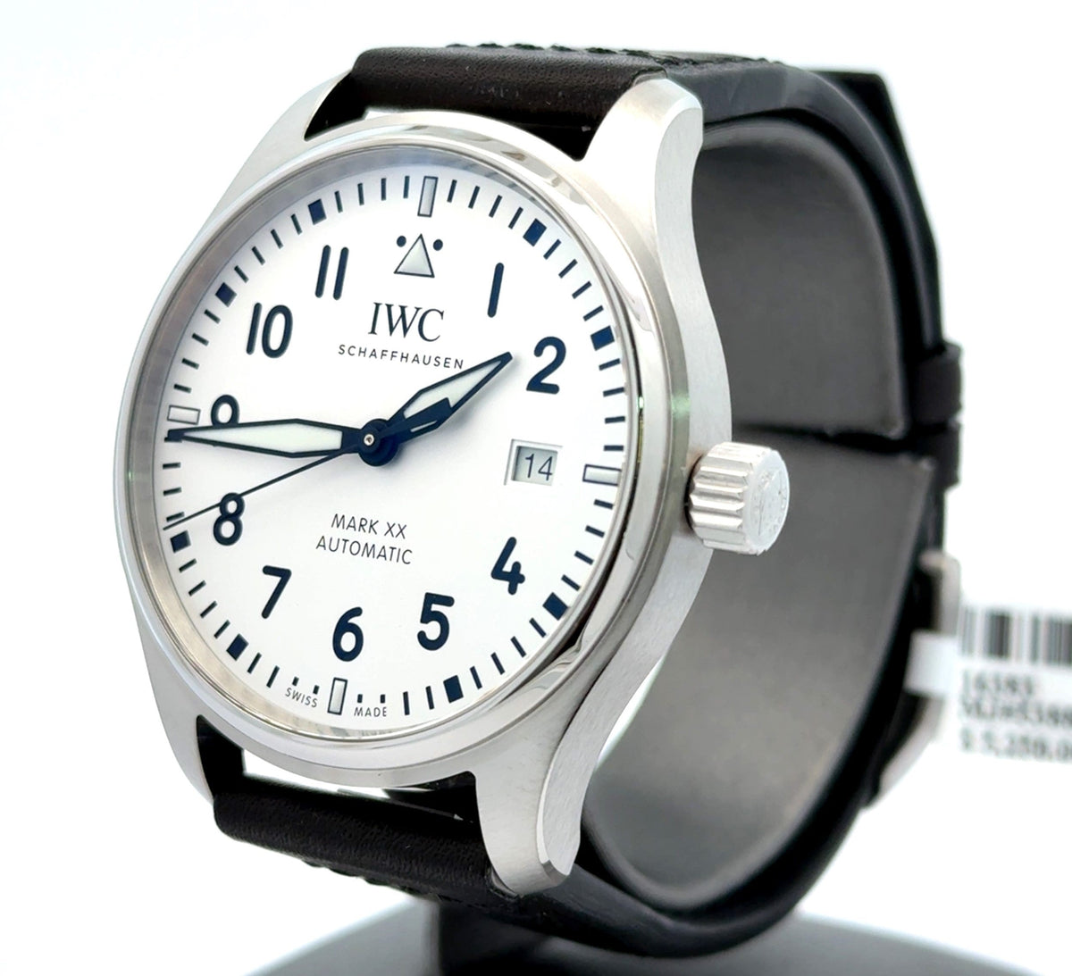 IWC PILOT'S WATCH MARK XX - IW328207 - 40 MM - SILVER PLATED DIAL - BRAND NEW !
