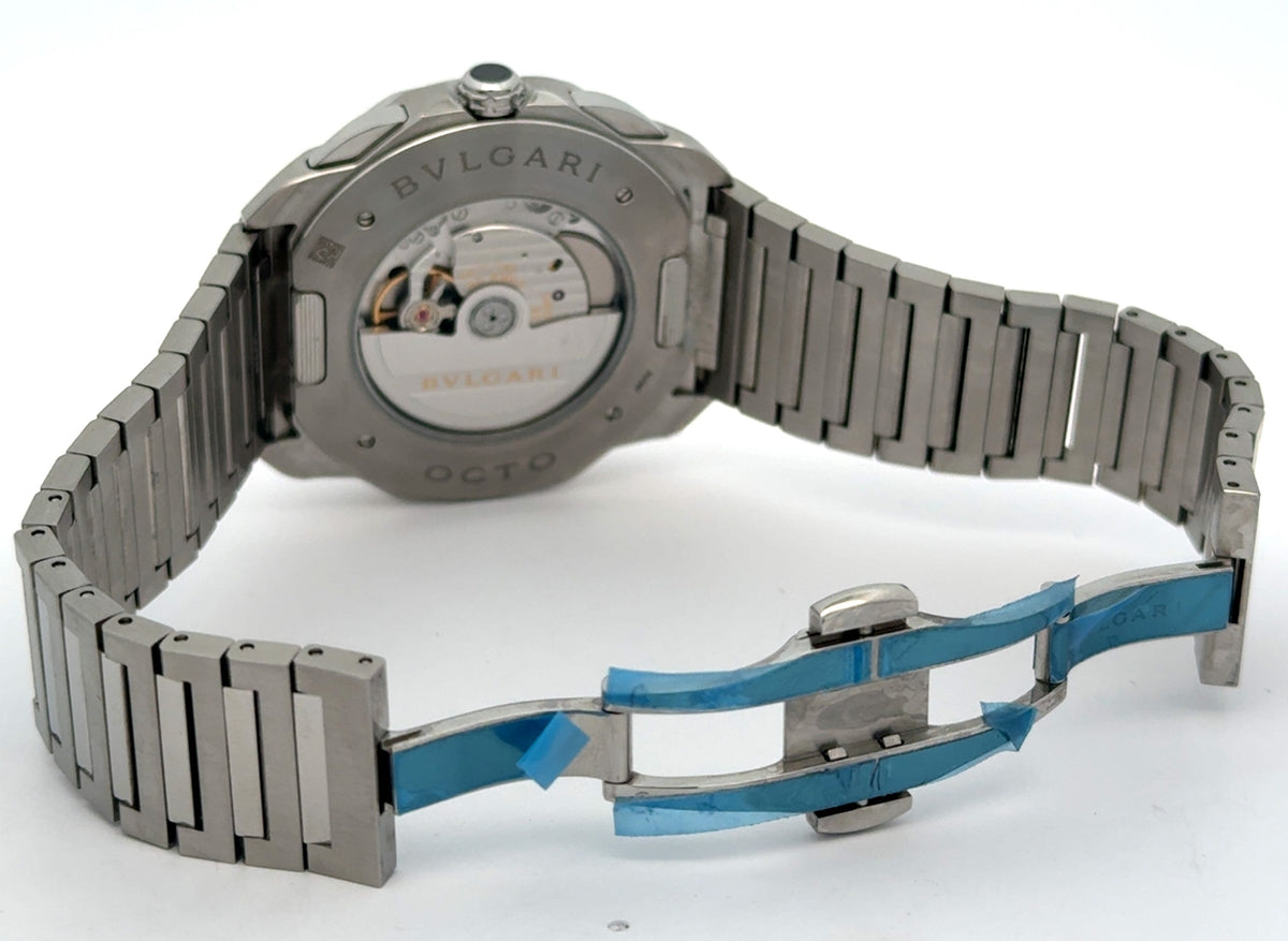 BVLGARI 103471 Octo Roma Chronograph Steel Men's 42mm Watch -Like New 2024 Model