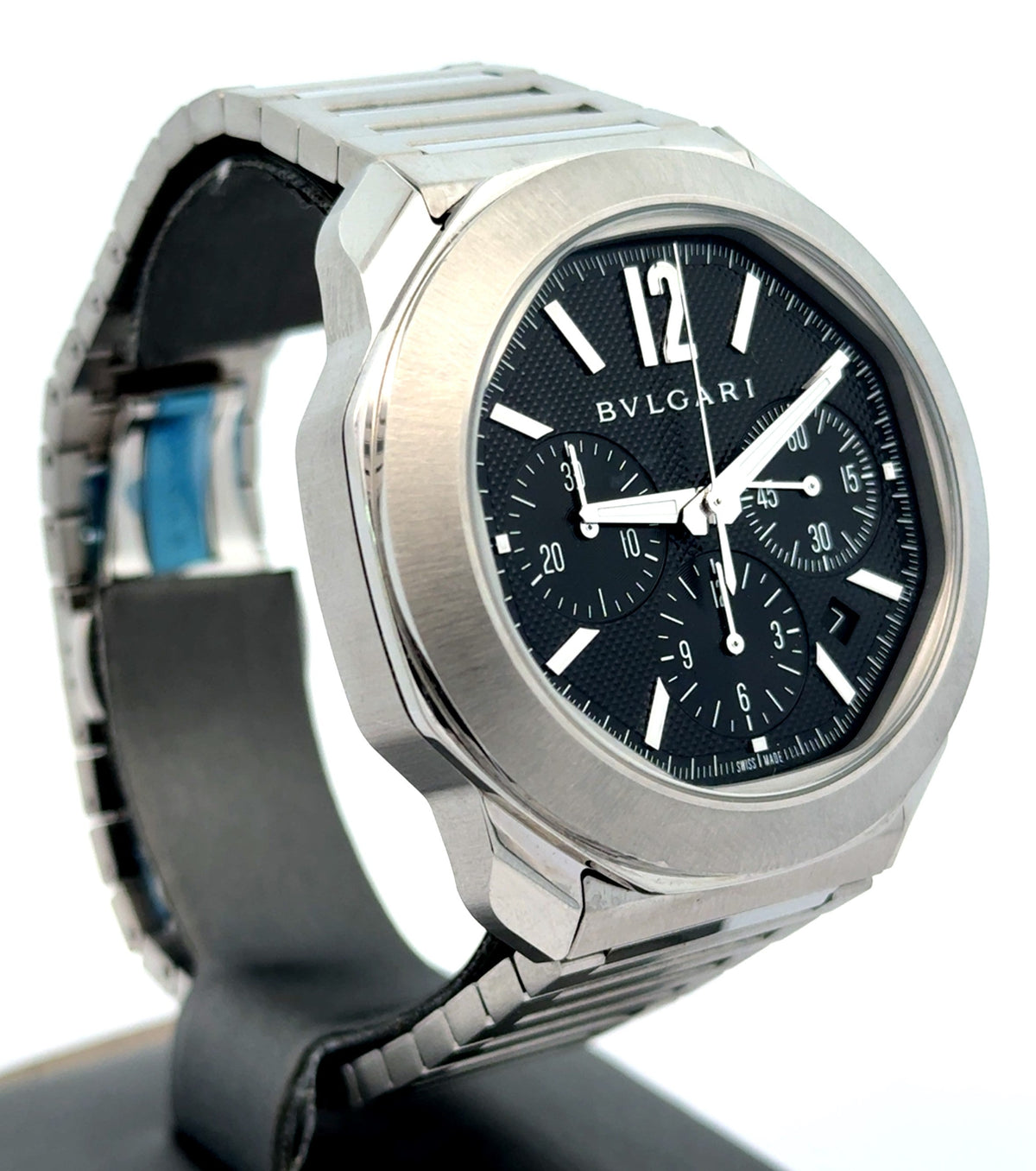 BVLGARI 103471 Octo Roma Chronograph Steel Men's 42mm Watch -Like New 2024 Model