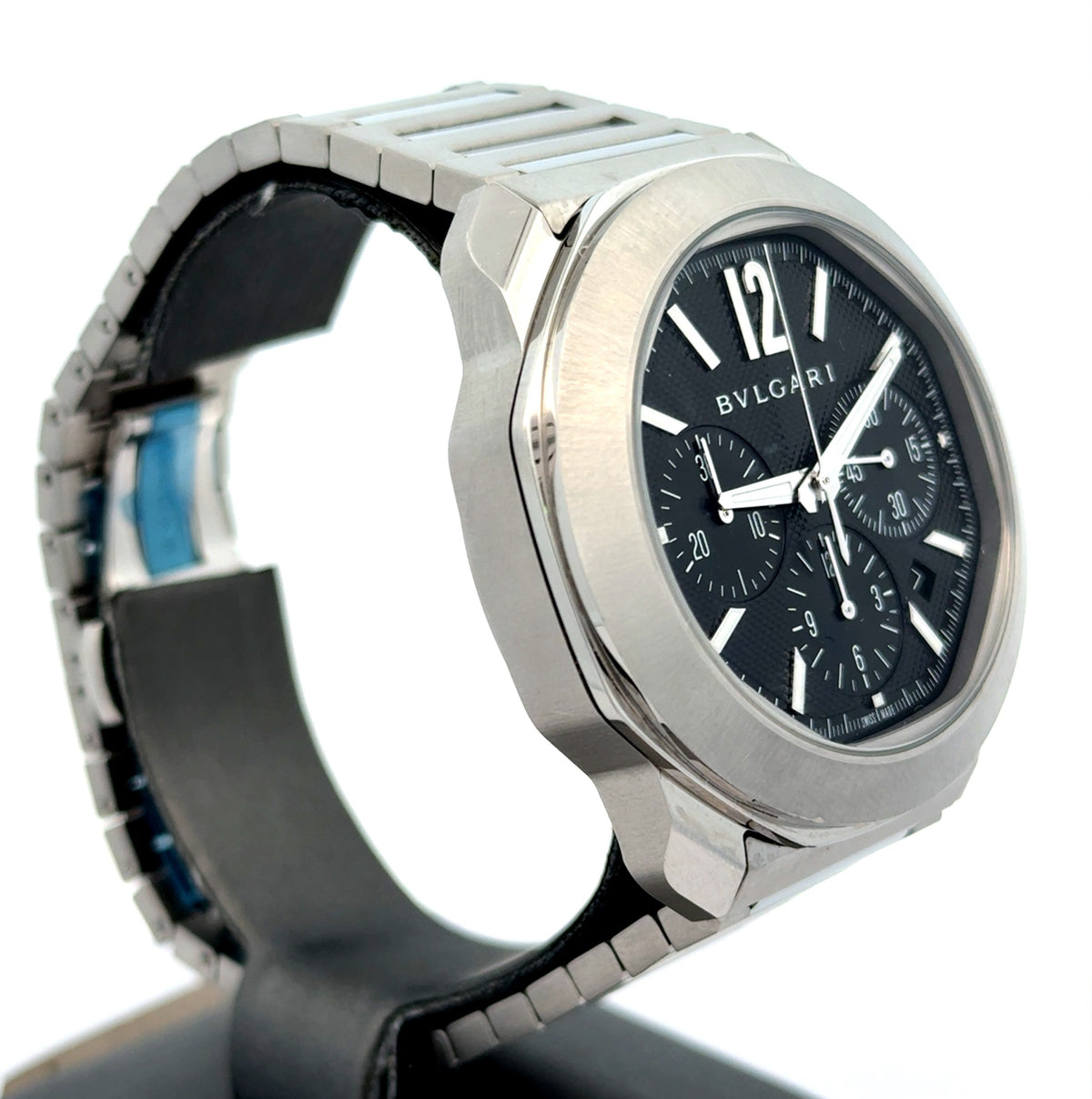 BVLGARI 103471 Octo Roma Chronograph Steel Men's 42mm Watch -Like New 2024 Model
