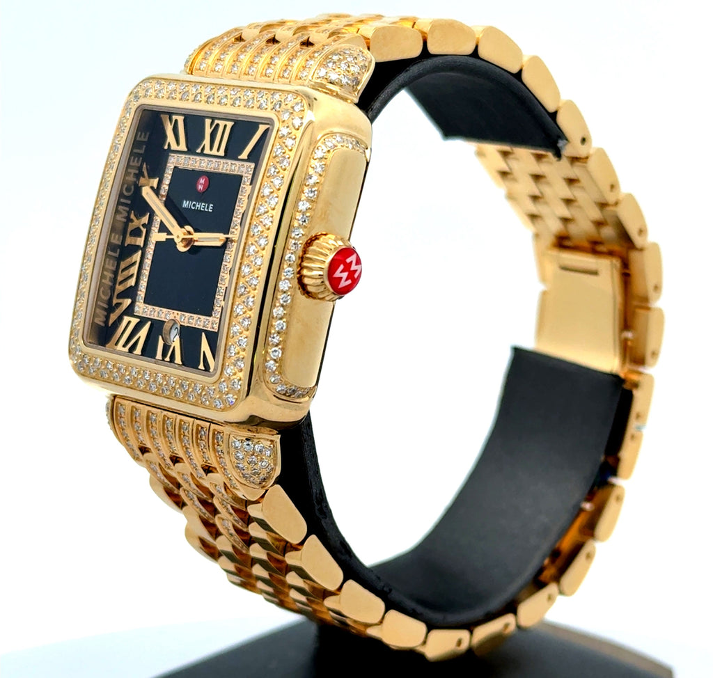 Special Edition Deco Madison 18K Gold-Plated Diamond Watch MWW06T000273