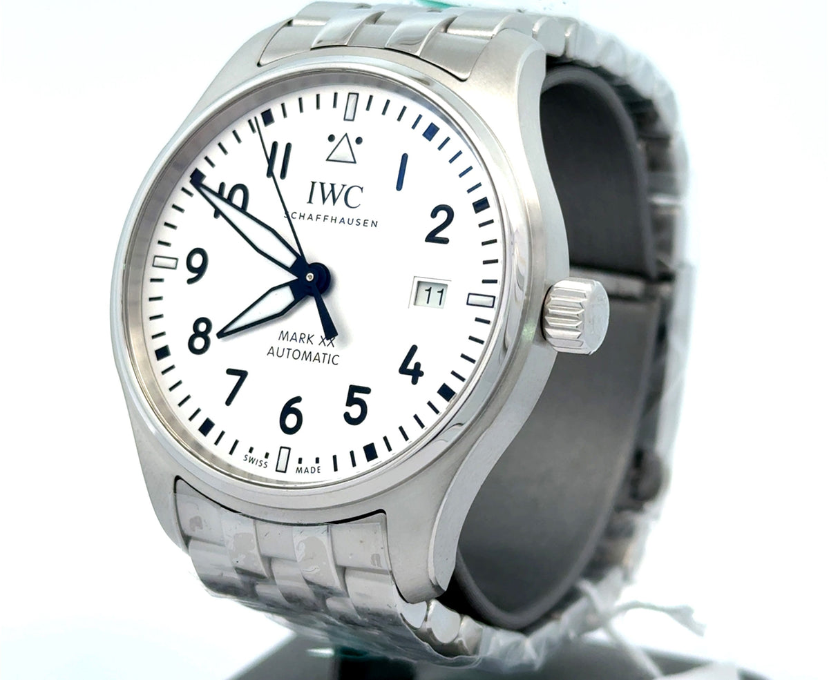 IWC PILOT'S WATCH MARK XX -  IW328208 - 40 MM - SILVER PLATED DIAL - BRAND NEW !